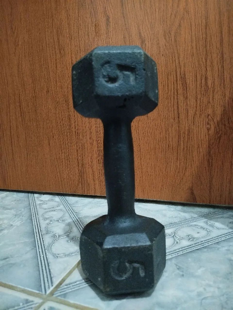 halter sextavado de 5 quilos ferro fundido 64960453428609121