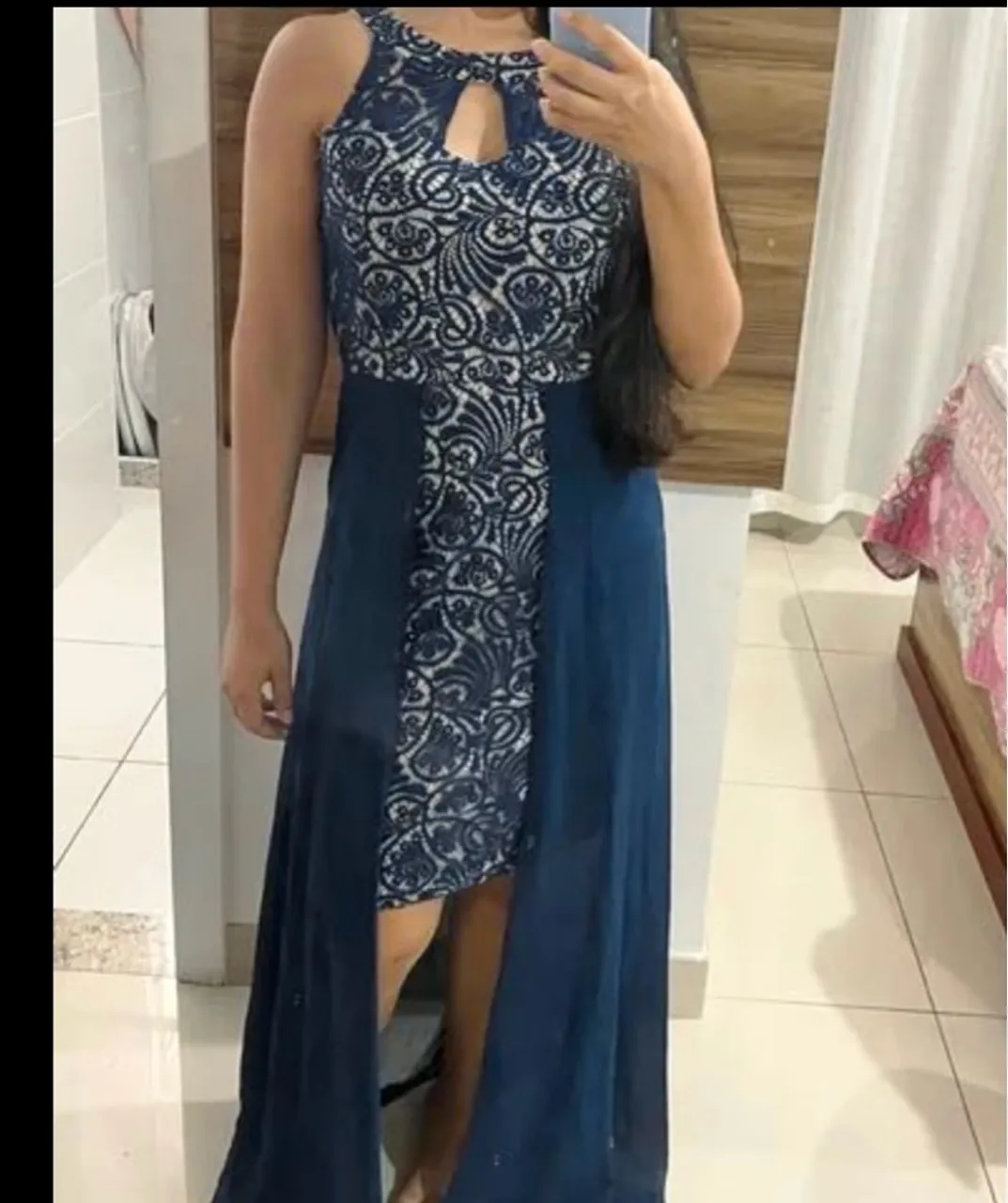 Vestido Longo Azul M