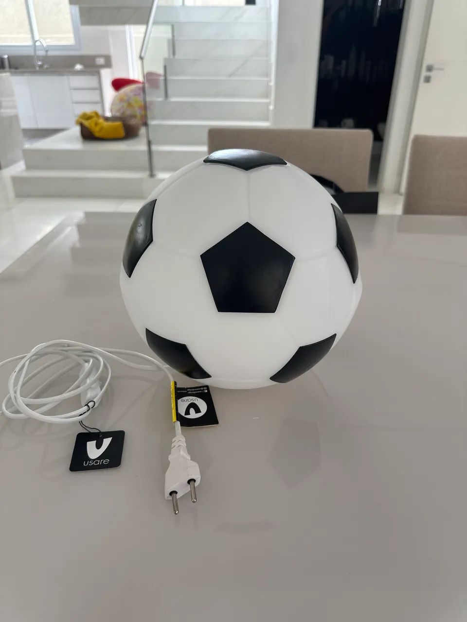 Abajur, luminária de bola de futebol  - Foto 3