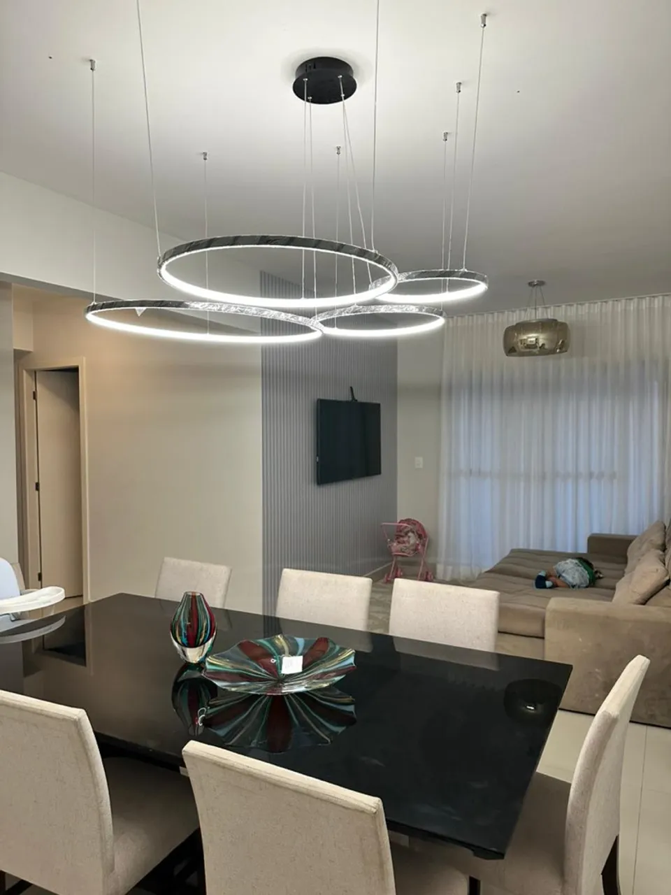 Lustre Pendente 4 Aros - Novíssimo