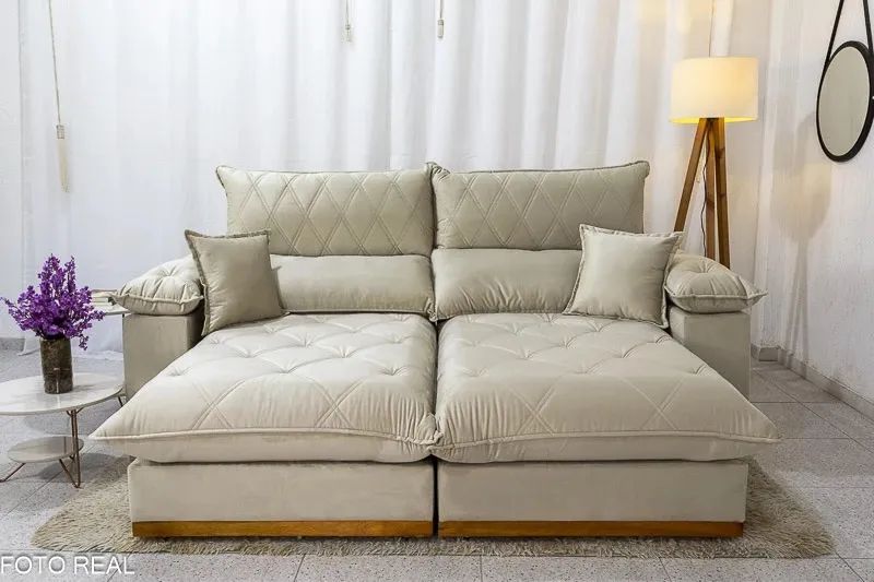 Sofá Retrátil Reclinável Magnum 2.30m - Molas Ensacadas l99m - Foto 2