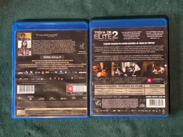 Filmes Tropa de Elite 1 e 2 em Blu Ray - Foto 3