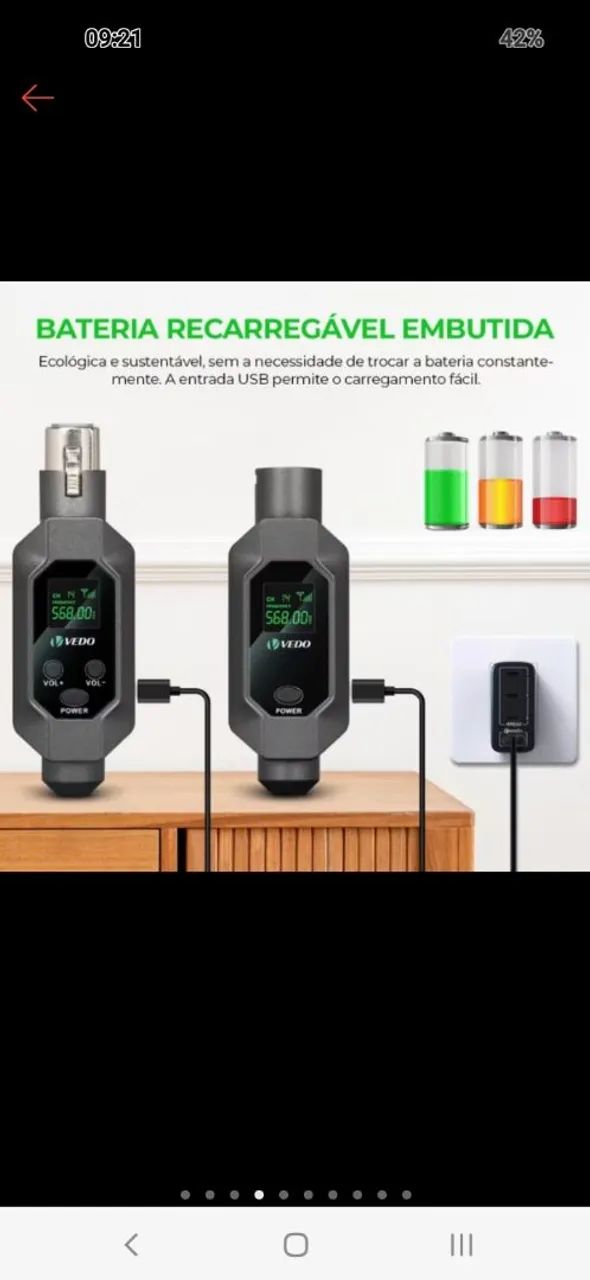 Conversor sem fio xlr