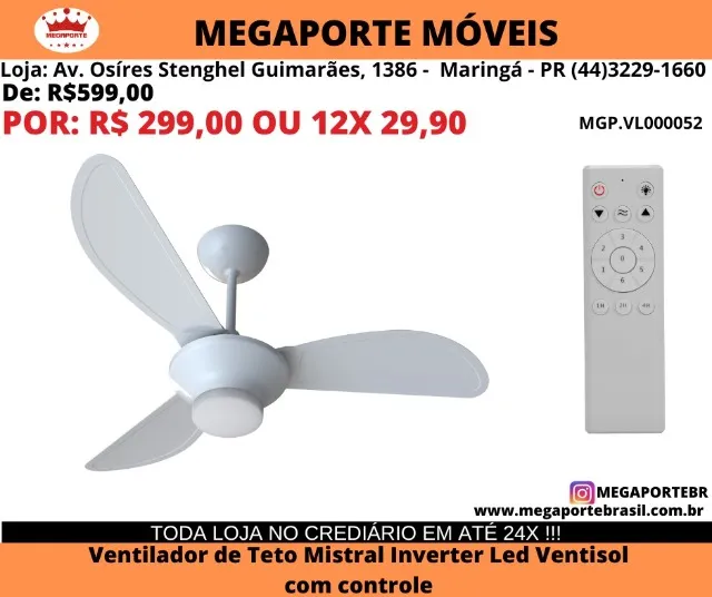 Ventilador de Teto Ventisol
