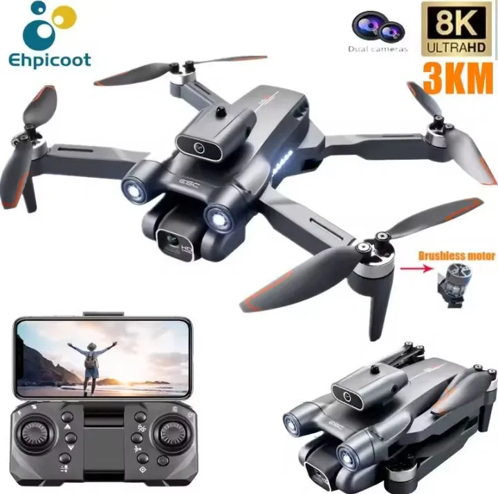 Drone 8K com Câmera Dupla - 3KM de Alcance