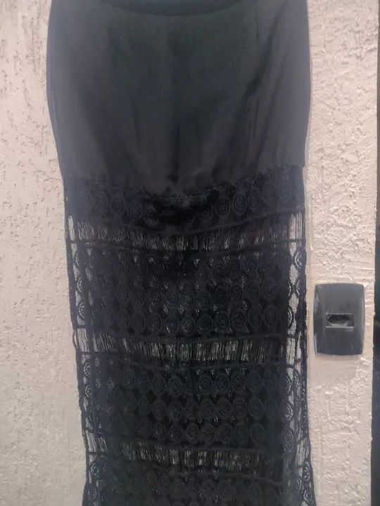 Saia preta com Detalhes em Renda Tam 40 - Foto 2