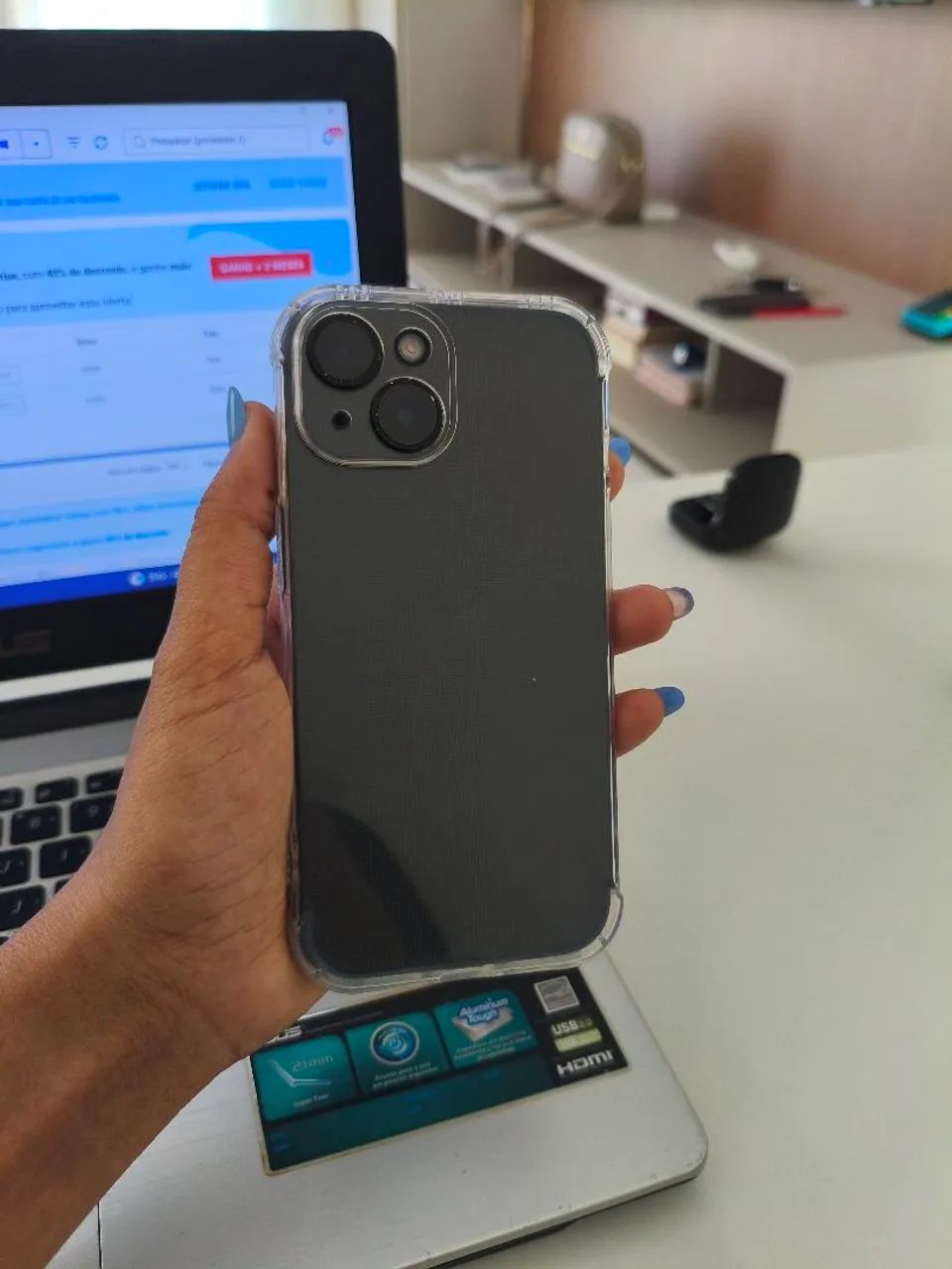 I Phone 15 , preto com 128 gigas Impecável  - Foto 2