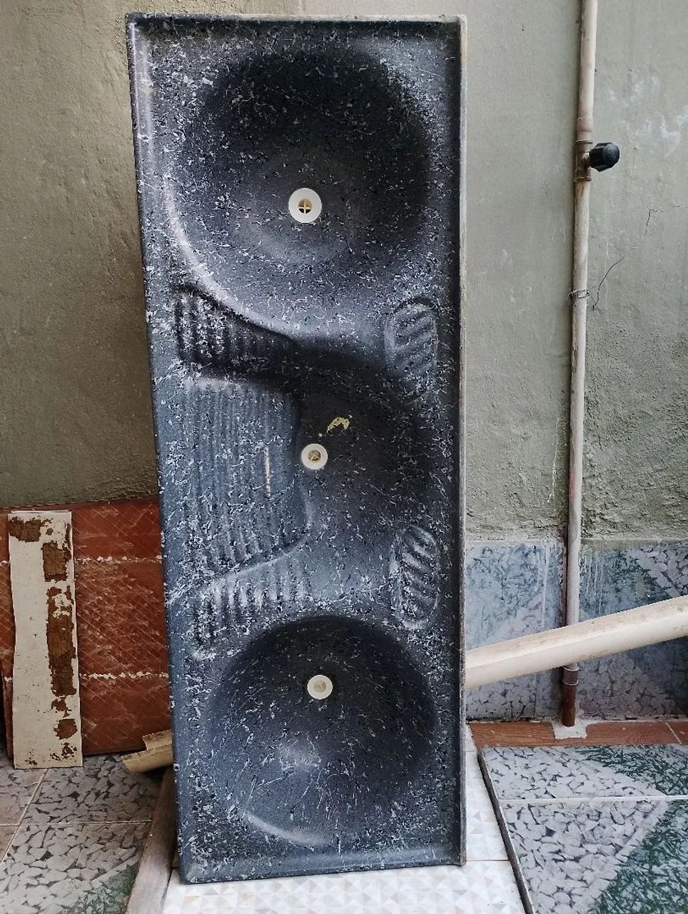 Tanque triplo 1,56mt Cinza