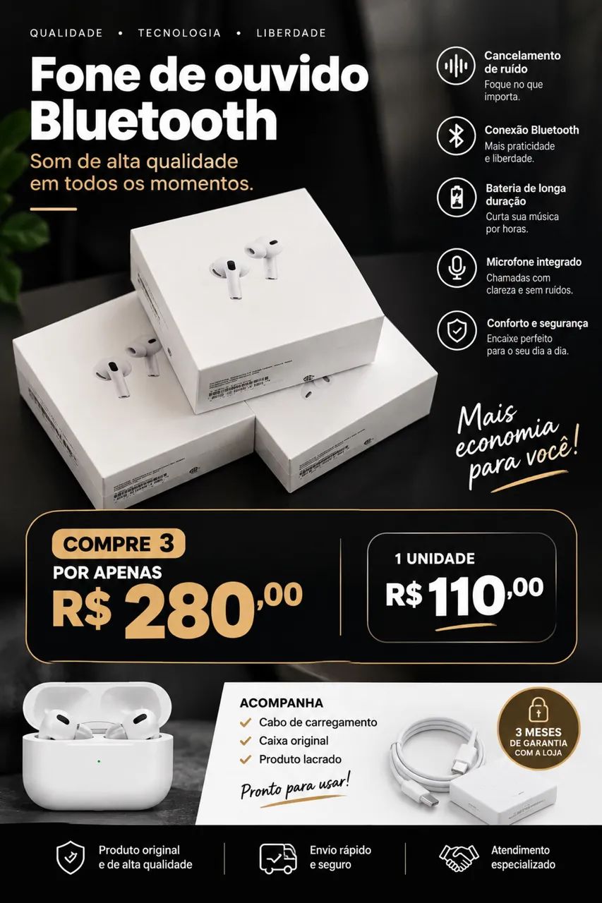 Fone Bluetooth airpods