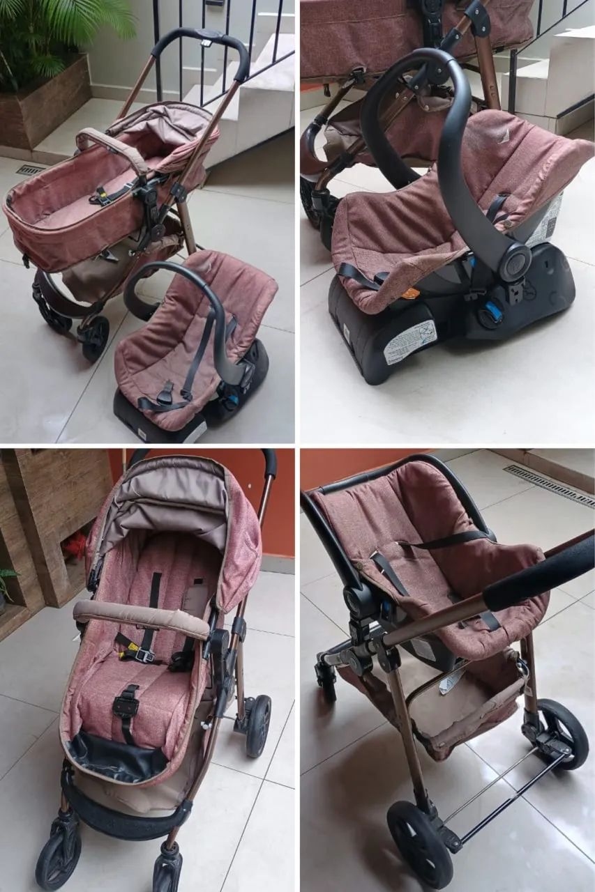Carrinho de Bebê Galzerano Completo + Bebê Conforto - Ótimo Estado
