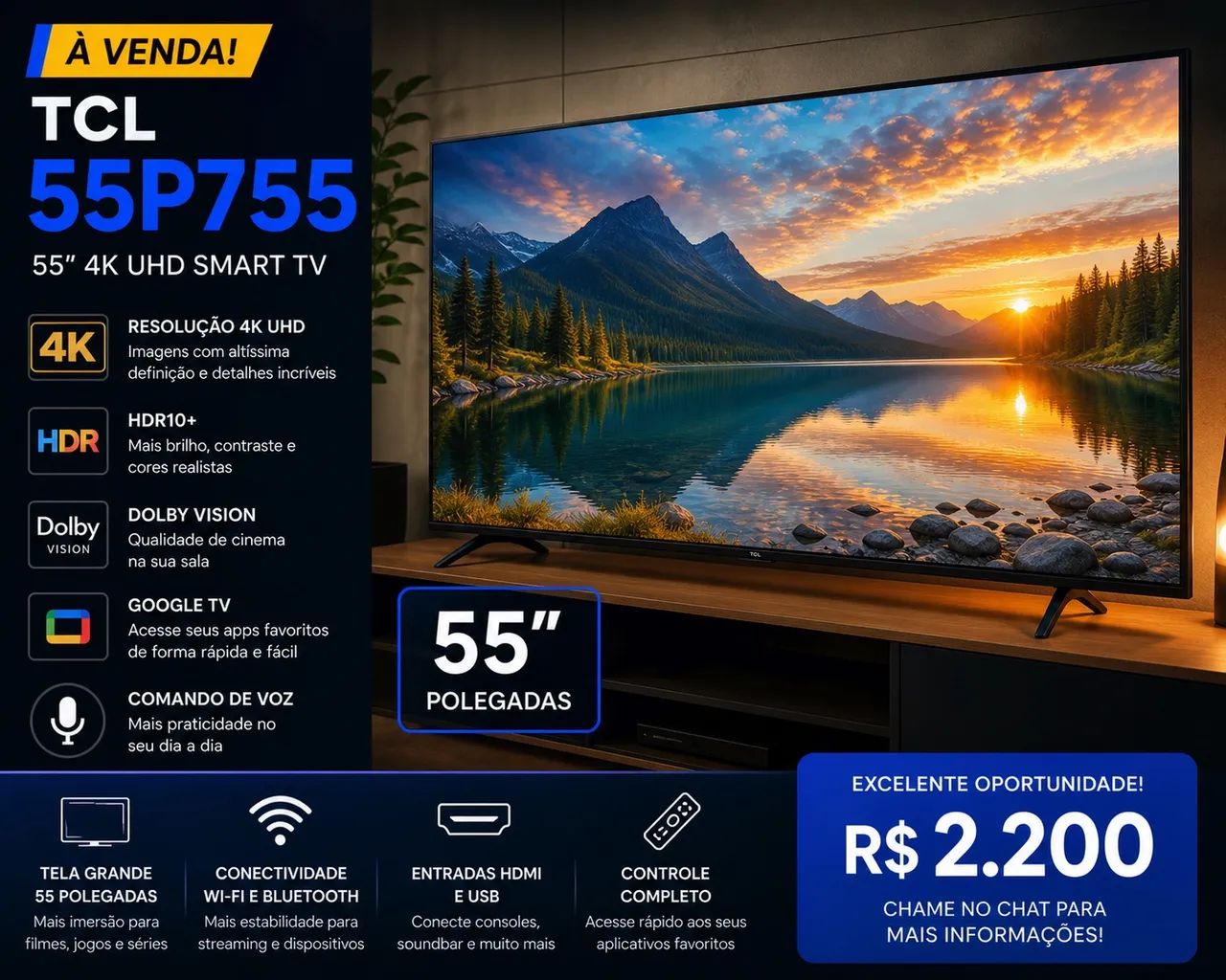 Smartv 55 4k - Foto 3