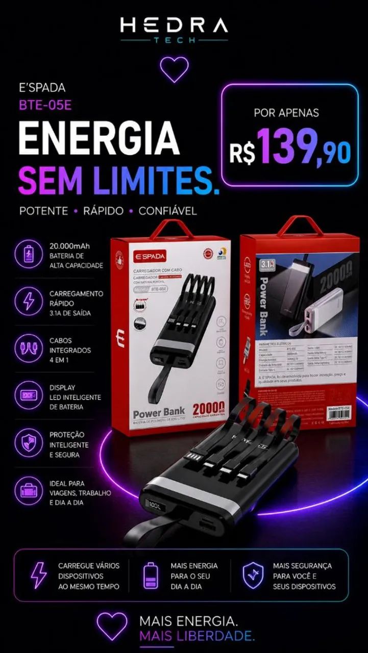 Power bank à partir de R$69,90 - Foto 4