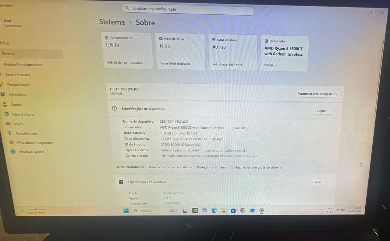 PC Gamers Ryzen 5 5600GT - Foto 2