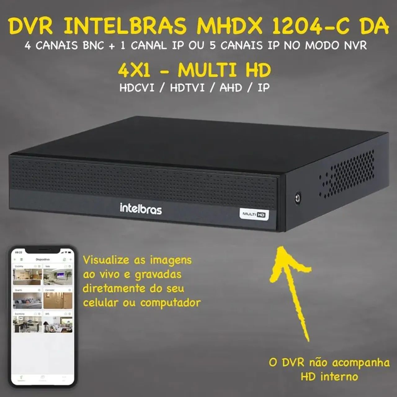  Kit Cftv 4 Câmeras Intelbras  - Foto 2