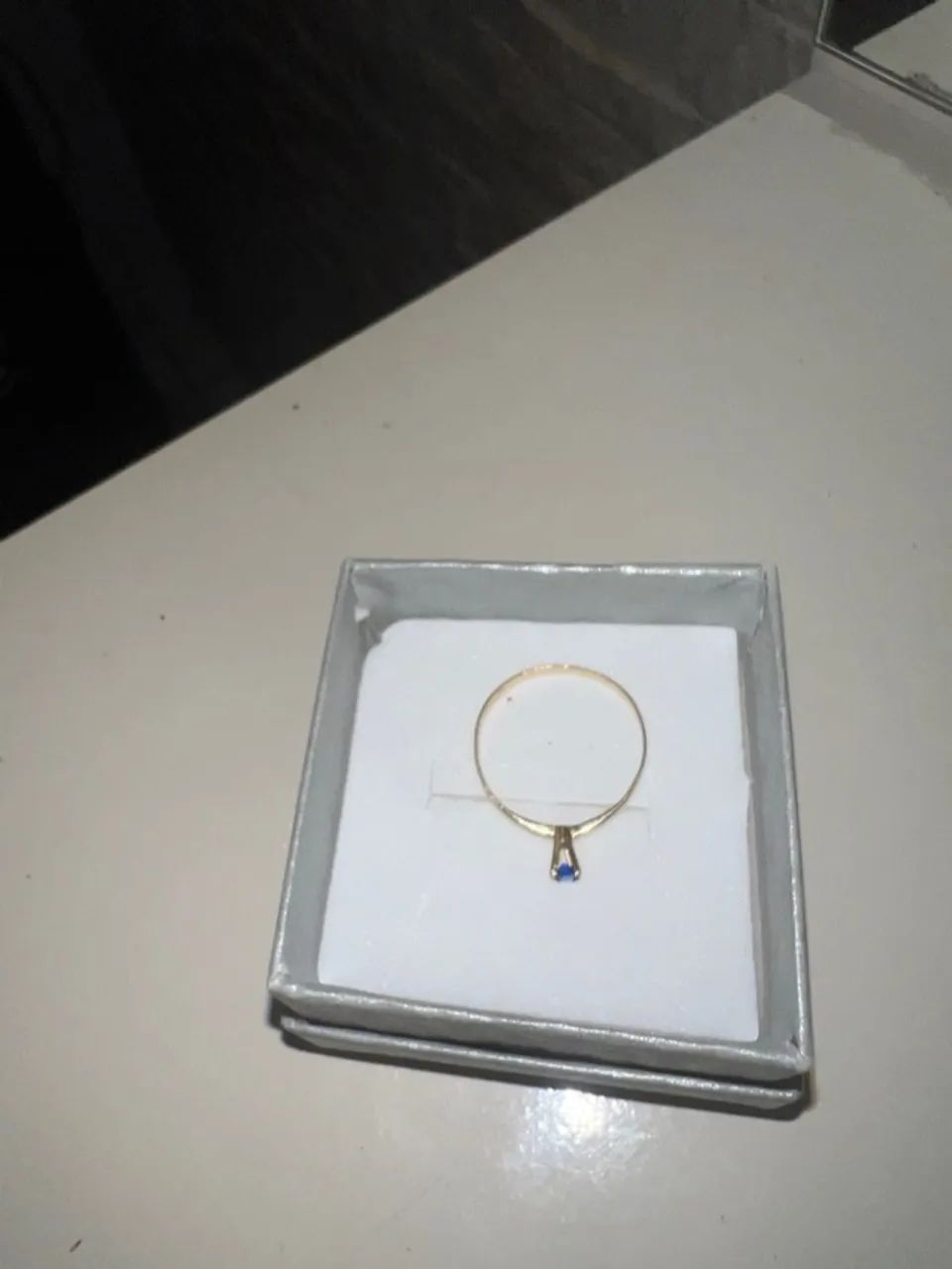 anel solitario em ouro 18k - Foto 2