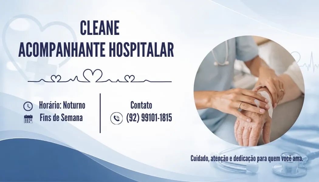 Acompanhante hospitalar e cuidadora de idosos 