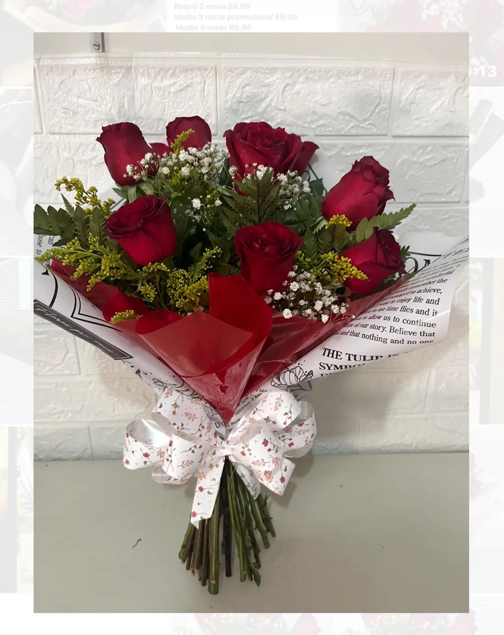 Buque de rosas com 12 - Foto 3