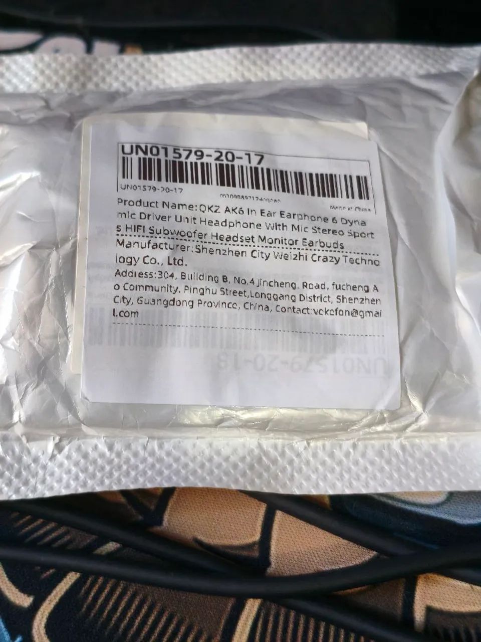 Fone QKZ AK6 vermelho e azul - Foto 2