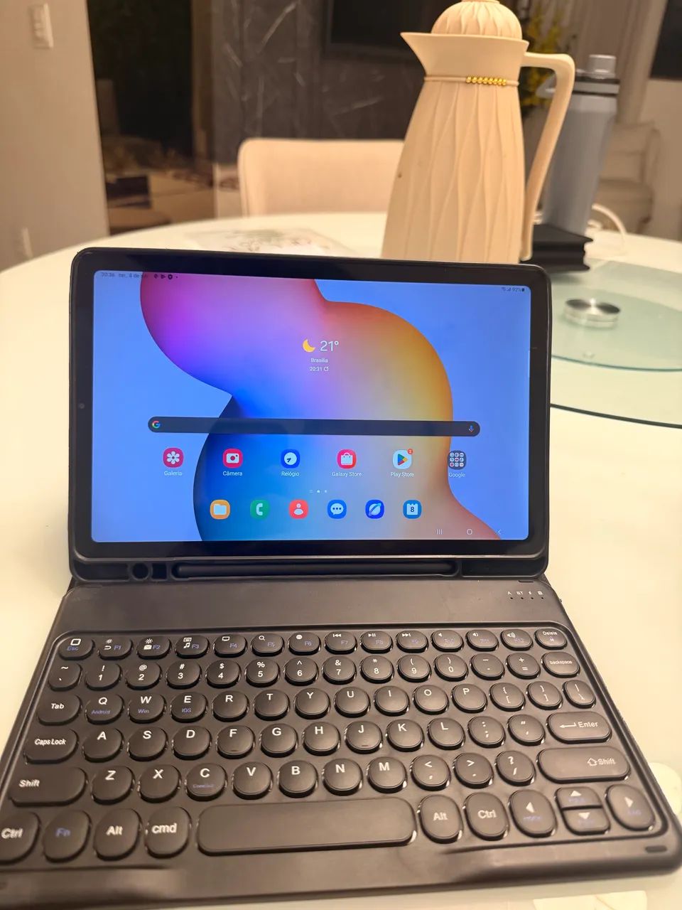 Samsung Galaxy Tab S6 Lite 64GB + S Pen + Capa e Teclado