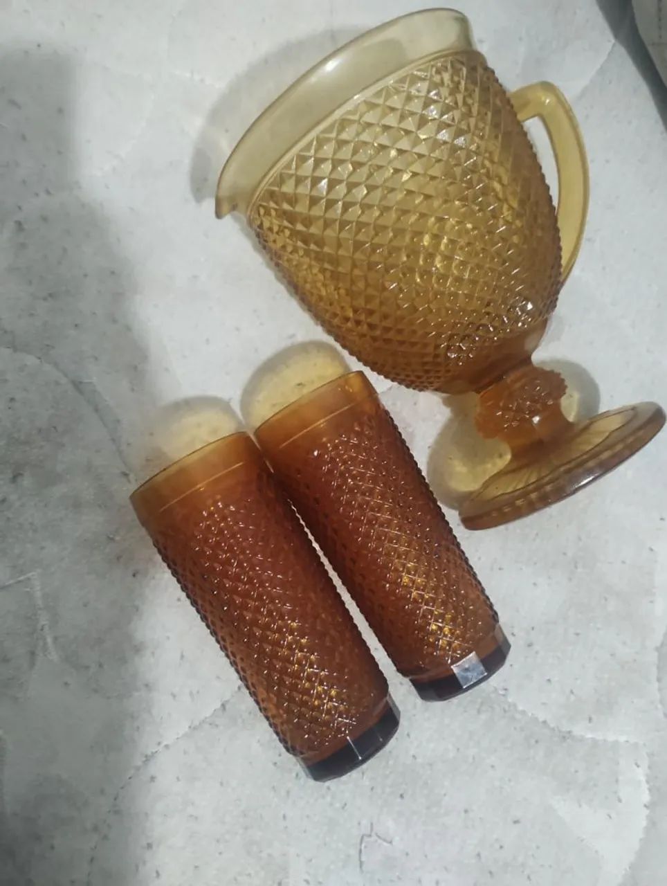 Jarra e copos vitage
