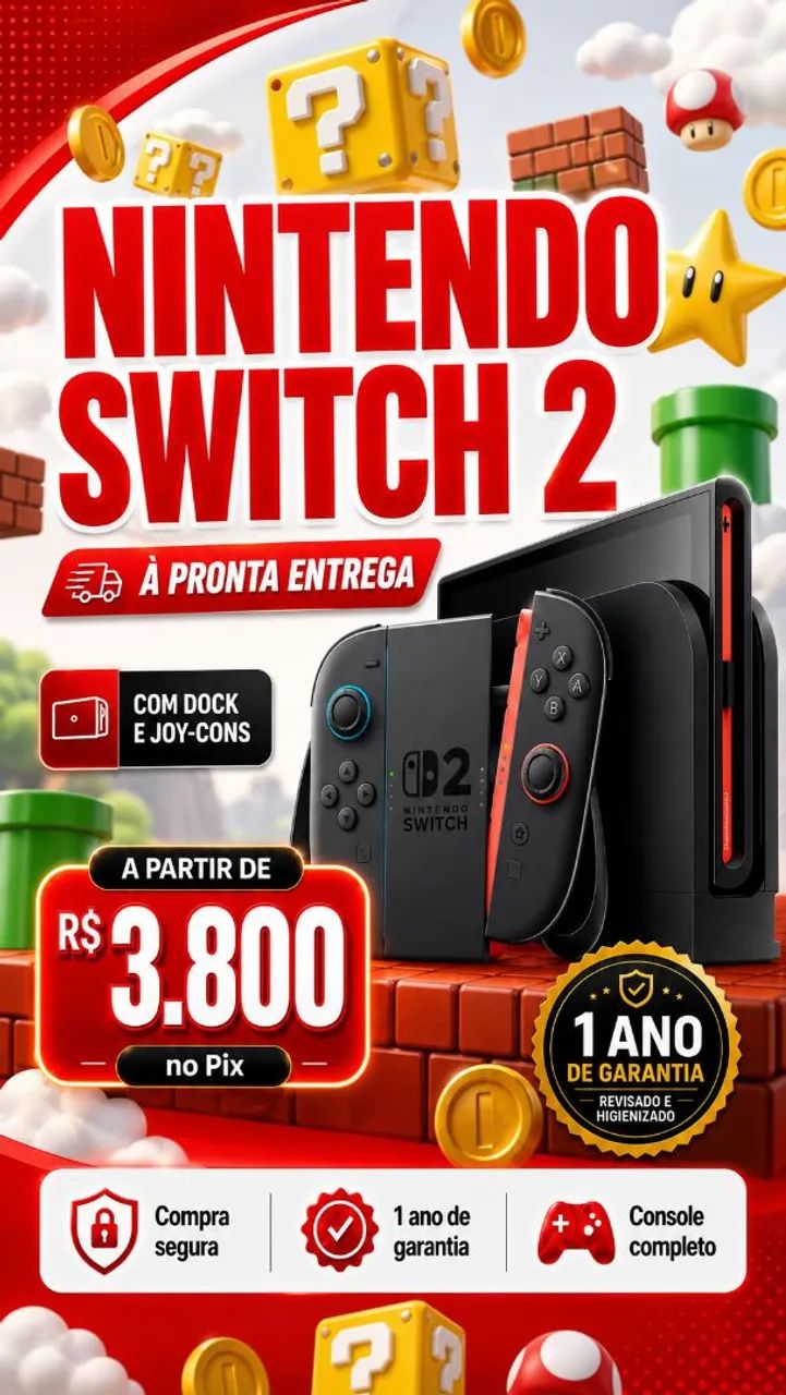 Switch 2 a pronta entrega 