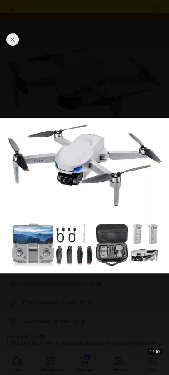 Mini Drone - Semi novo muito barato - Foto 3