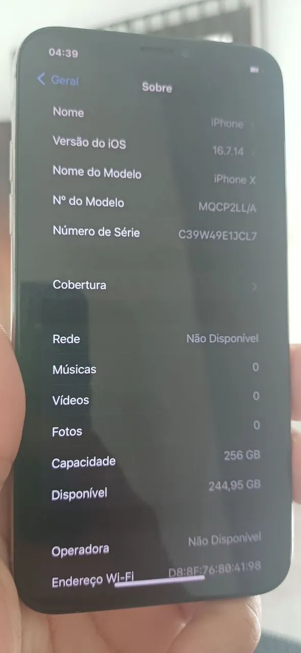 IPHONE X 256GB A TELA ESTÁ COM DEFEITO - Celulares e Smartphones