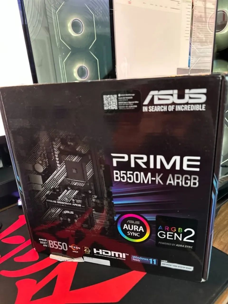 Placa Mãe Asus B550M-K ARGB - LACRADA! - Foto 4