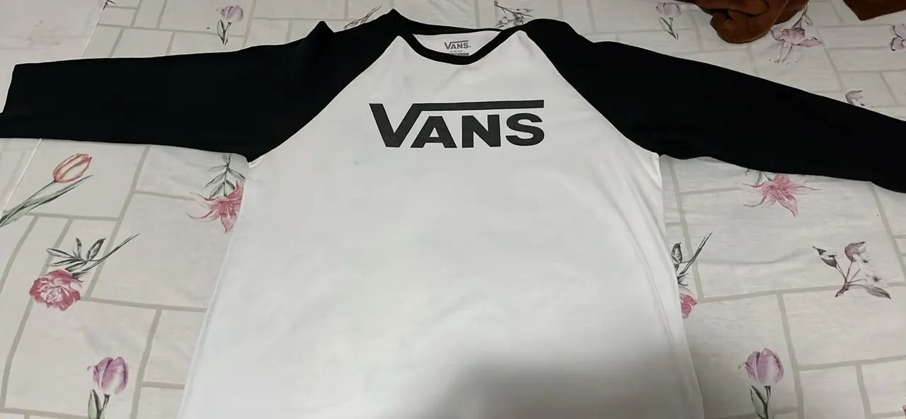 Camiseta Vans Original Raglan Manga Curta Slim Fit - Foto 3