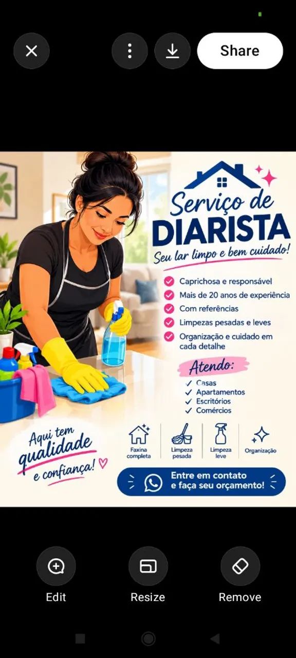 diarista na grande bh