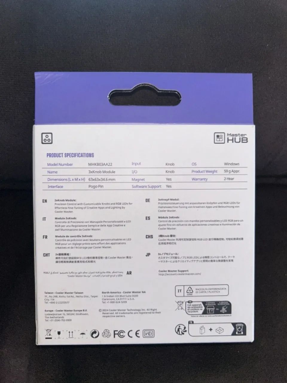 Mixer Masterhub Audio E Video Rgb Cooler Master 3xKnob StreamDeck Mhkb03aa22 - Foto 2