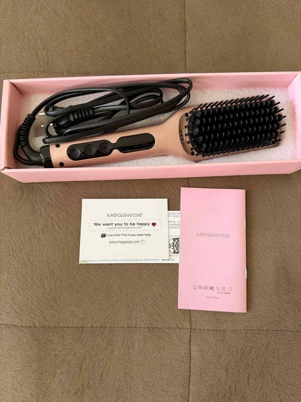 Escova alisadora de cabelo Megawise