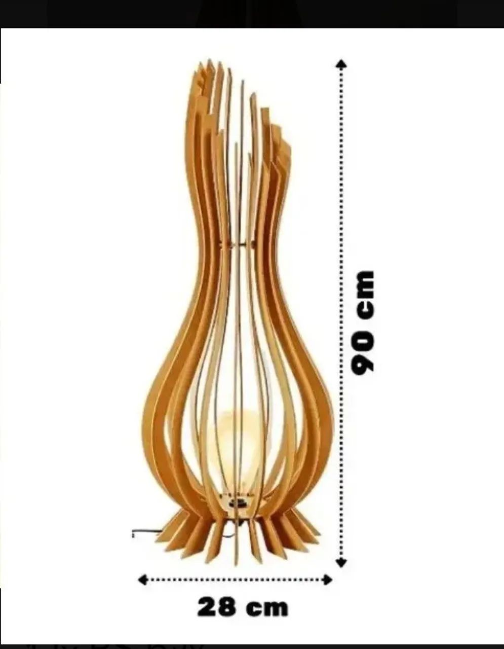 Abajur em mdf  - Foto 2
