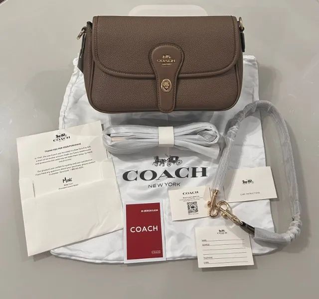 bolsa coach hadley marrom-claro - Foto 2