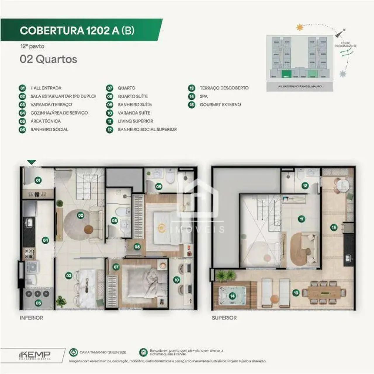 Pré-Lançamento!! Imperdível cobertura em Itaparica  2 Quartos com 1 Suíte e Lazer Completo - Foto 2