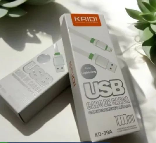 Cabo Carregamento Kaidi 1m Usb Ios iPhone Lightning Kd-39a.
