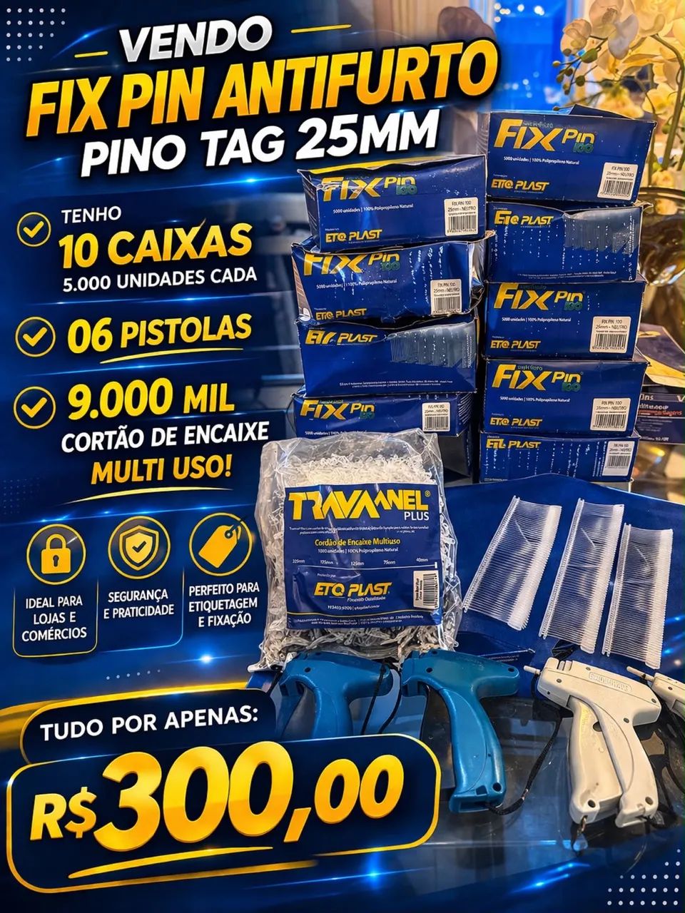 Kit para colocar Ediquetas em roupas 