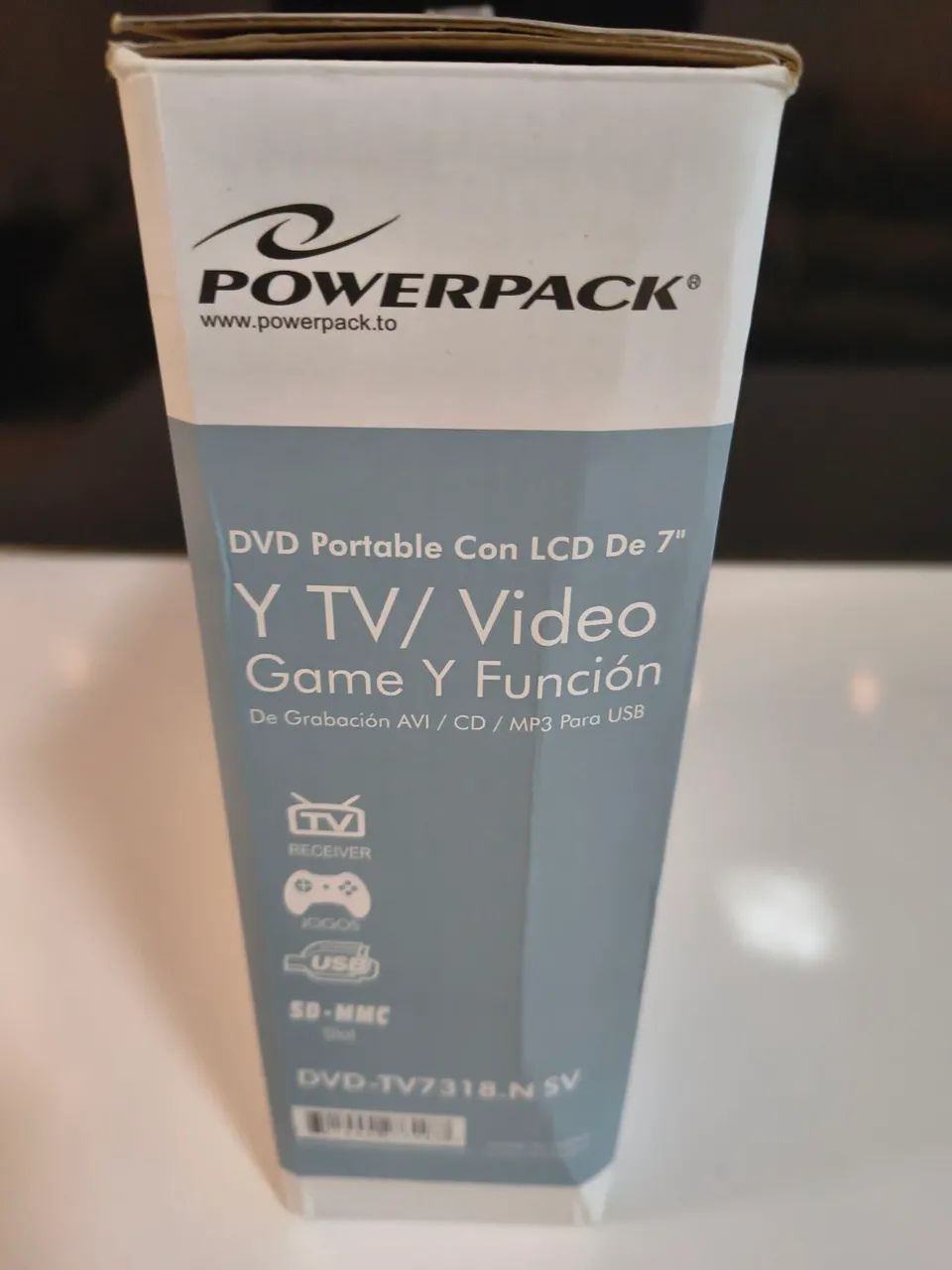DVD Portátil POWERPACK DVD-TV7318.N SV LCD 7