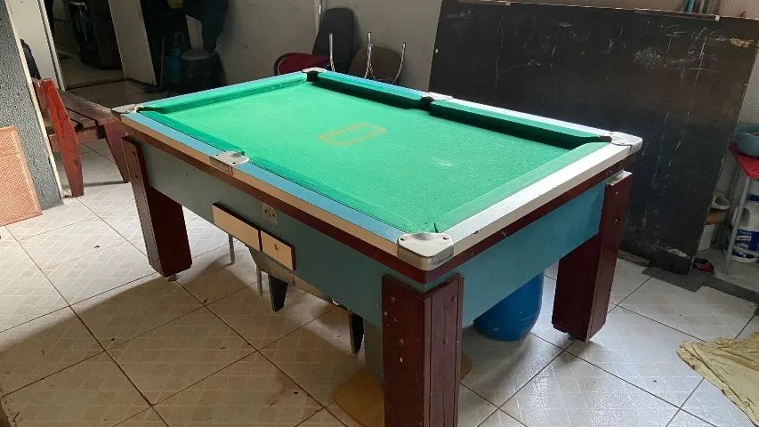 Mesa de bilhar de madeira para residência ( aceito proposta) - Foto 2