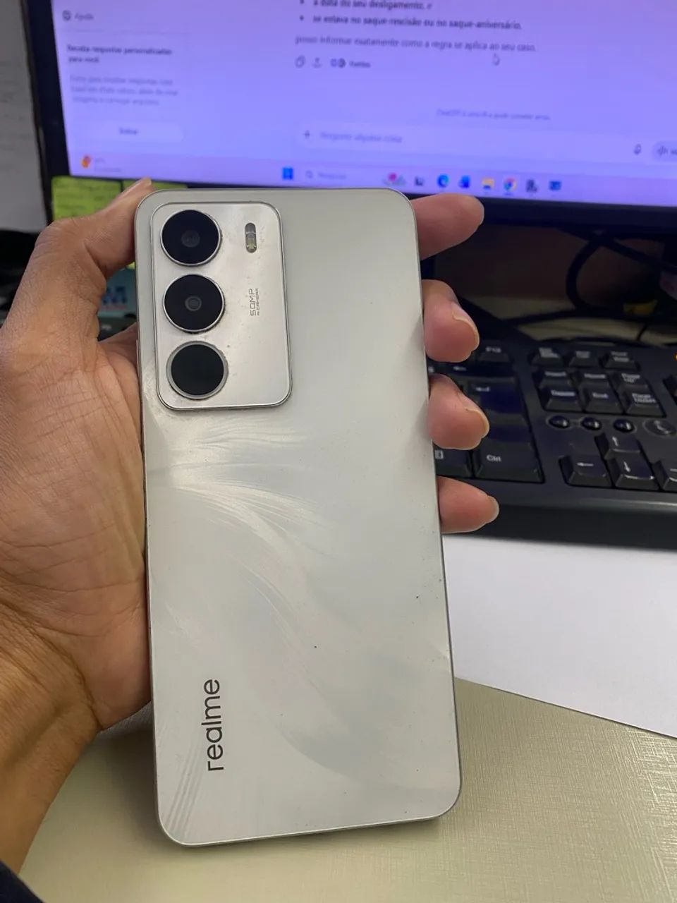 Realme C65 256 Gb Branco Conservado  - Foto 2
