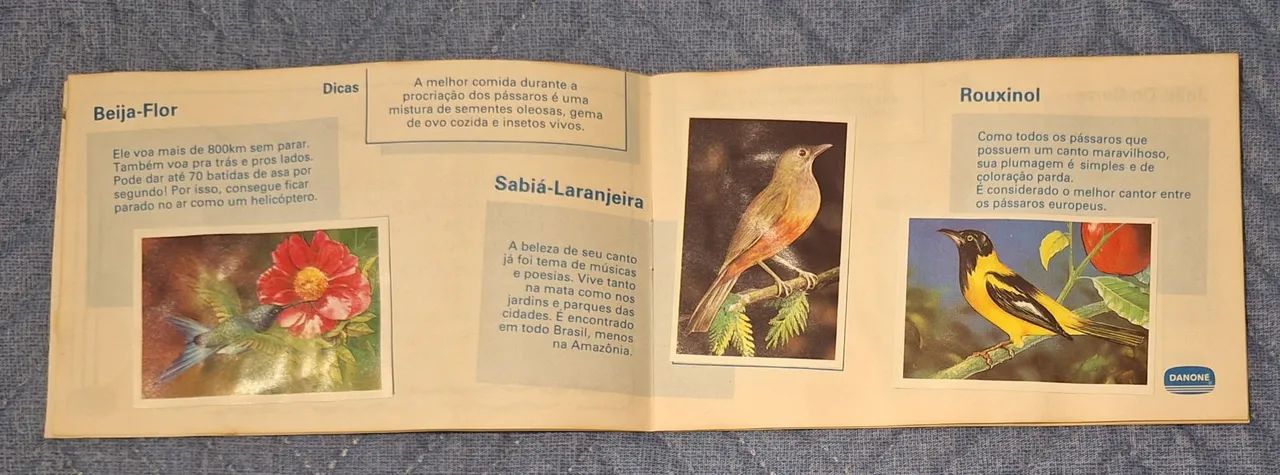 Álbum de Figurinhas Os Pássaros Danone - Foto 3