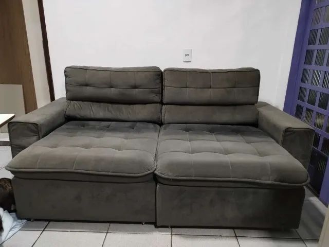Sofá retrátil e reclinável de 2 lugares