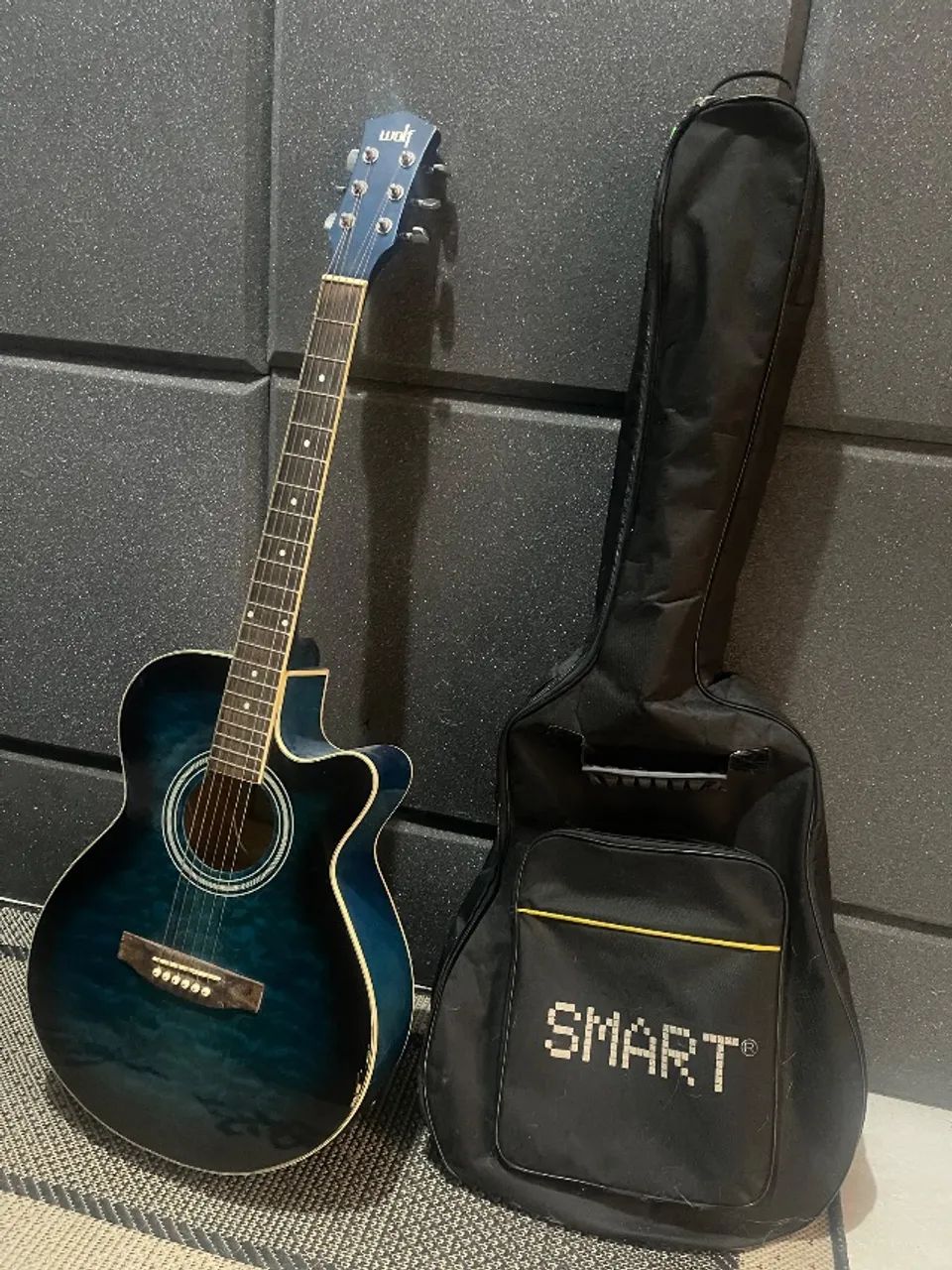 Violão Wolf de aço com capa
