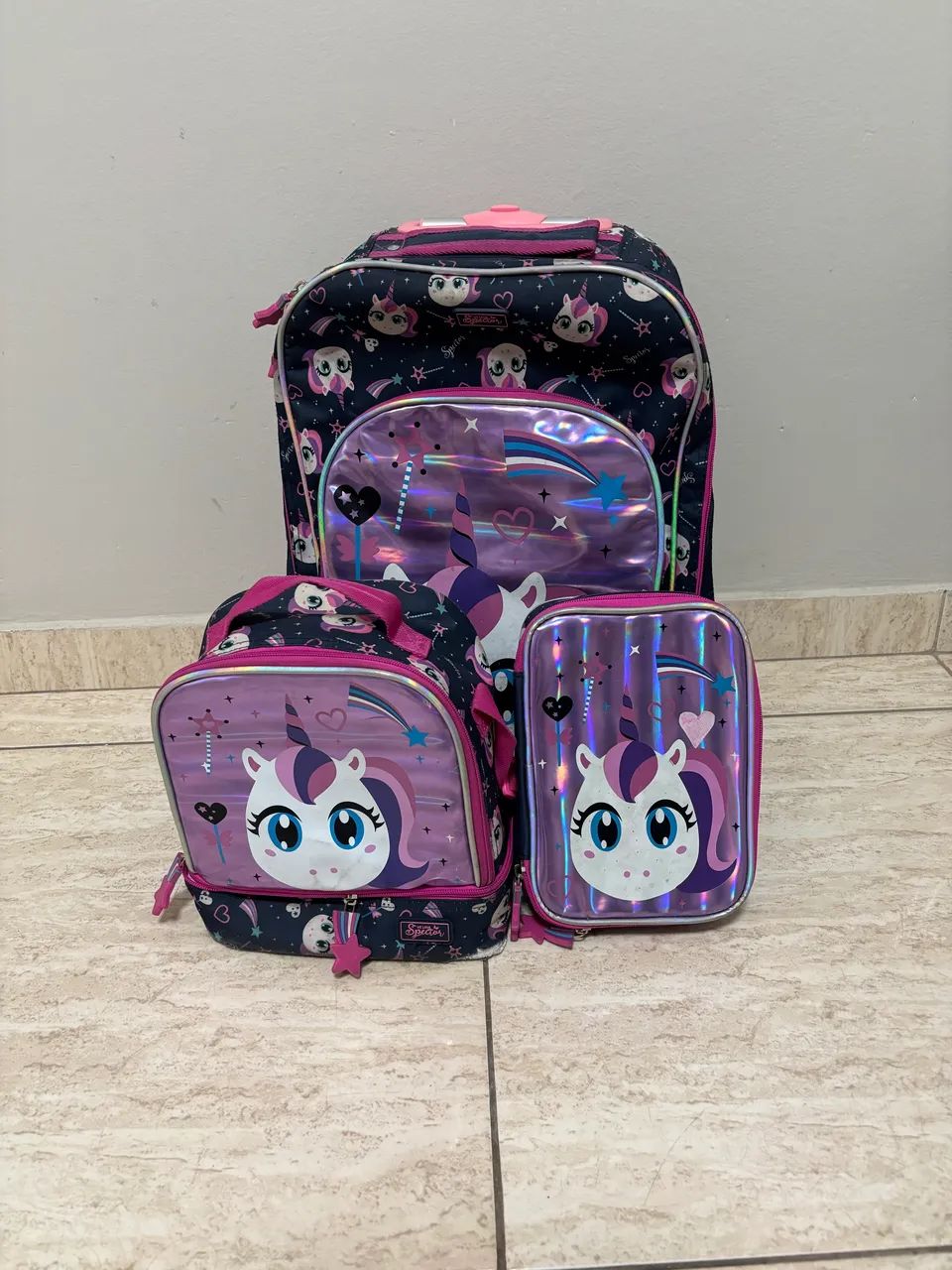 Mochila e lancheira Unicórnio Spector 