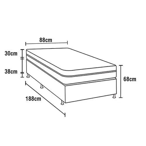 Cama Box Solteiro Molas Ensacadas - Foto 4