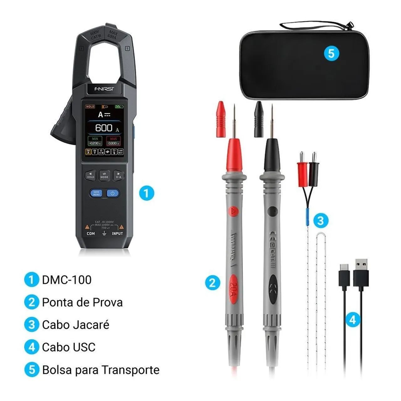 Amperímetro FNIRSI DMC-100 entrega no mesmo dia - Foto 5