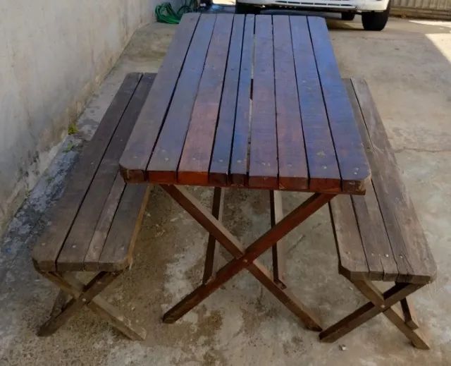 mesa  com bancos 1.70x 0.80 