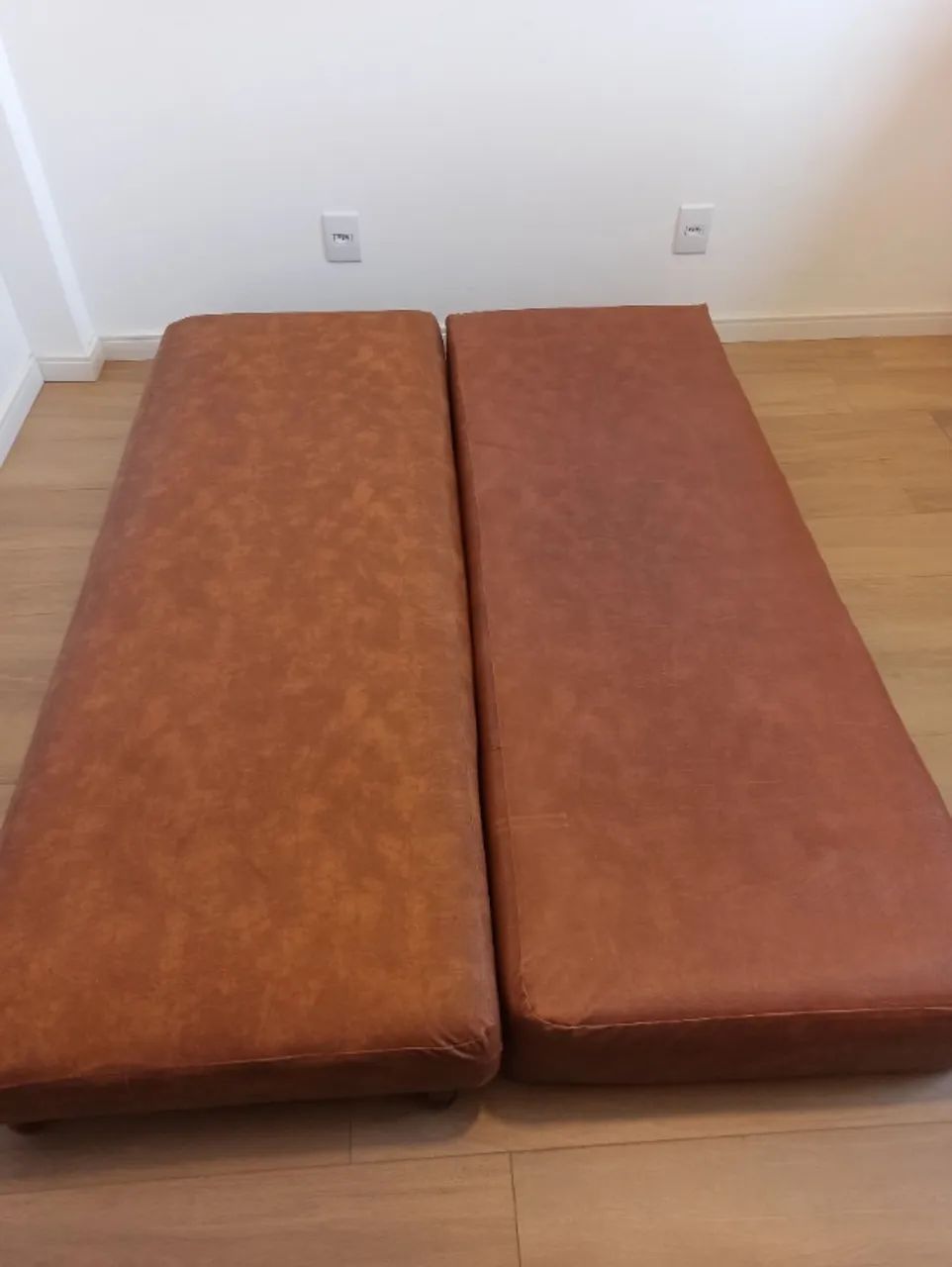 Sofá Modular / Recamier em Couro Legítimo (2 Peças) - Oportunidade! - Foto 3