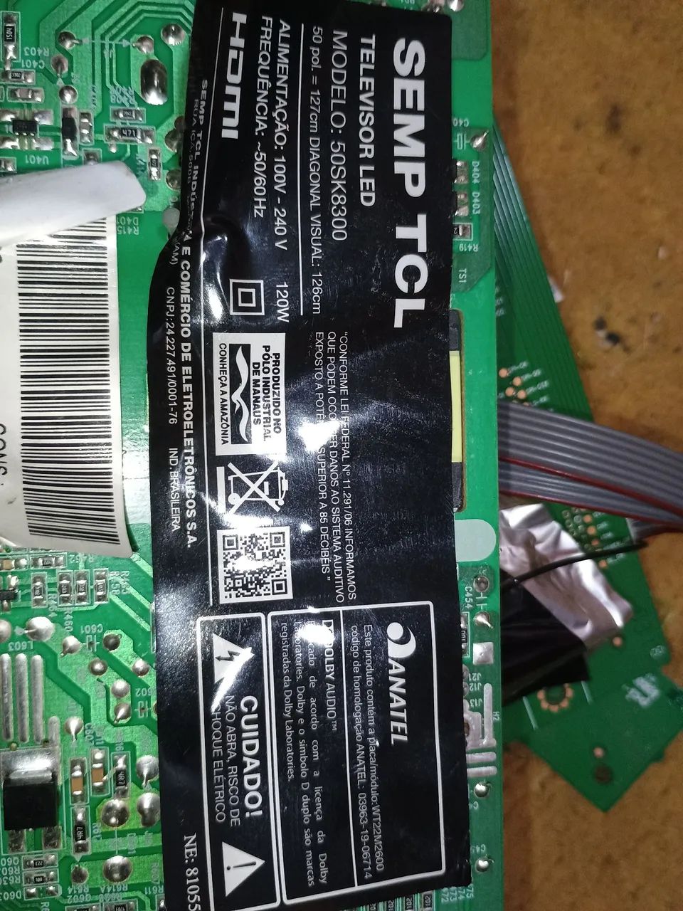 Placa principal tv Semp TCL 50SK8300 completa com fonte e todas as outras placas  - Foto 4