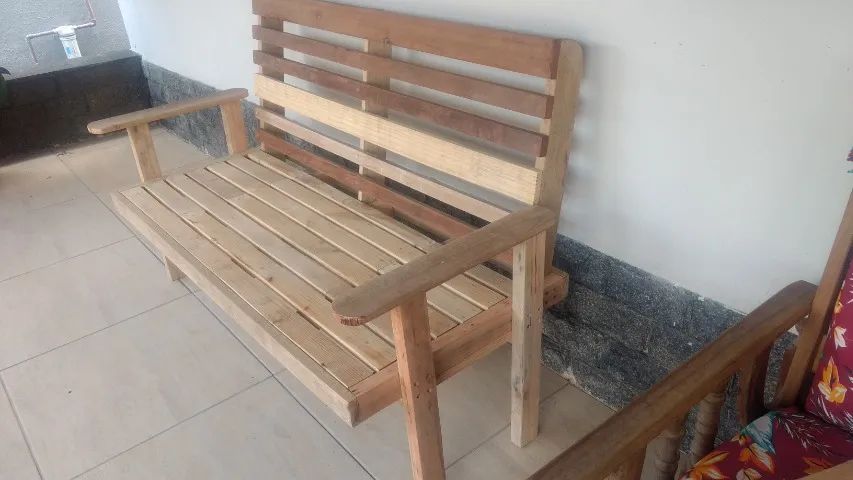 Sofá de madeira de varanda  - Foto 3